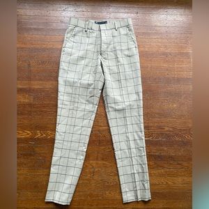 Tan Plaid Dress Pants
